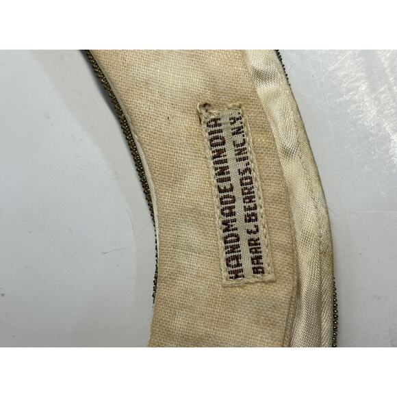 Vintage Hand Beaded Collar Made In India Good Condition Mid Century Gold - Picture 6 of 6